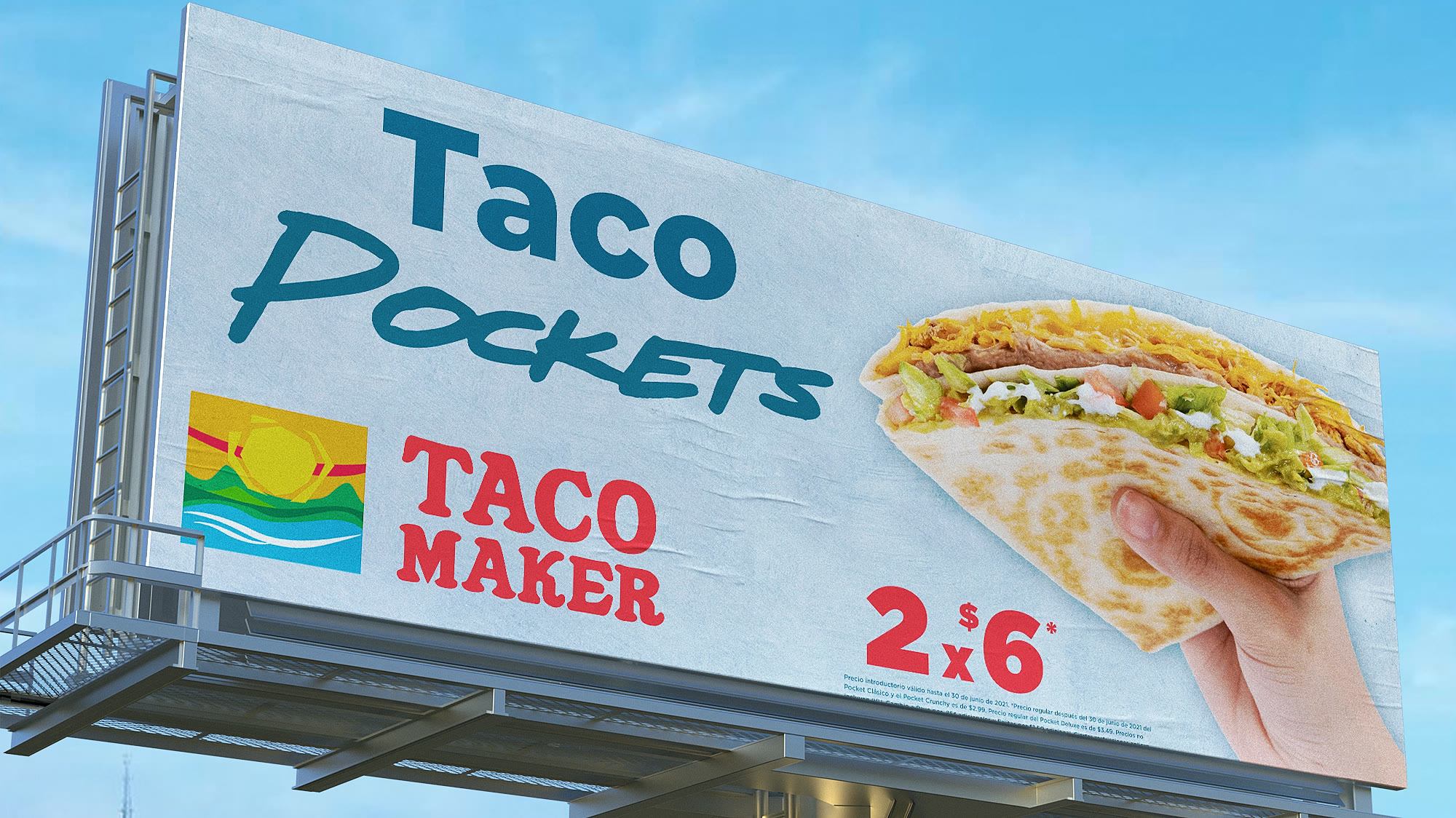 Taco Maker billboard printed in large format